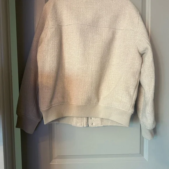 Men’s Cream Bomber Jacket - Picture 6 of 6